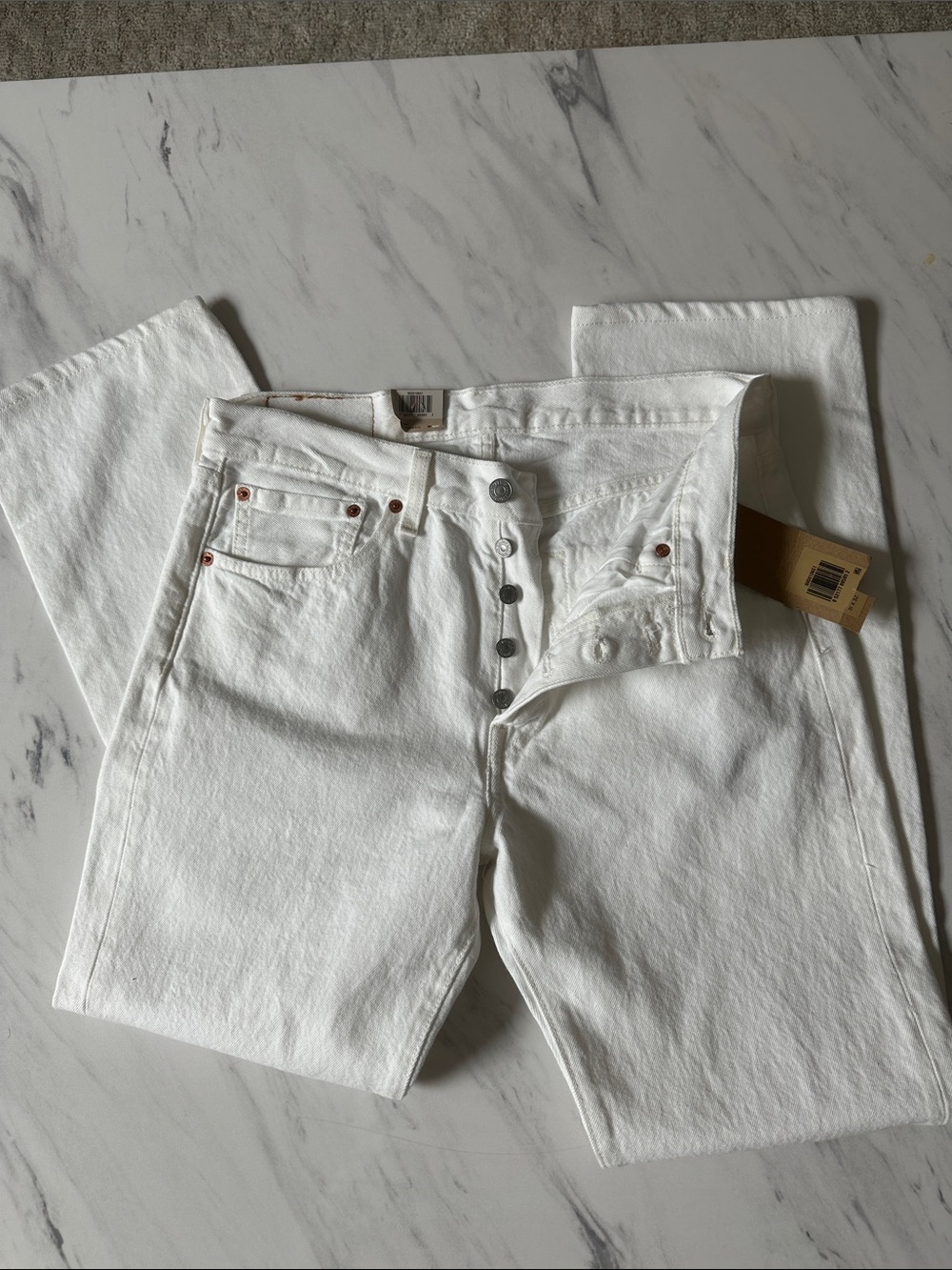 Levi's Straight Leg Men's Jeans - White - Picture 2 of 6